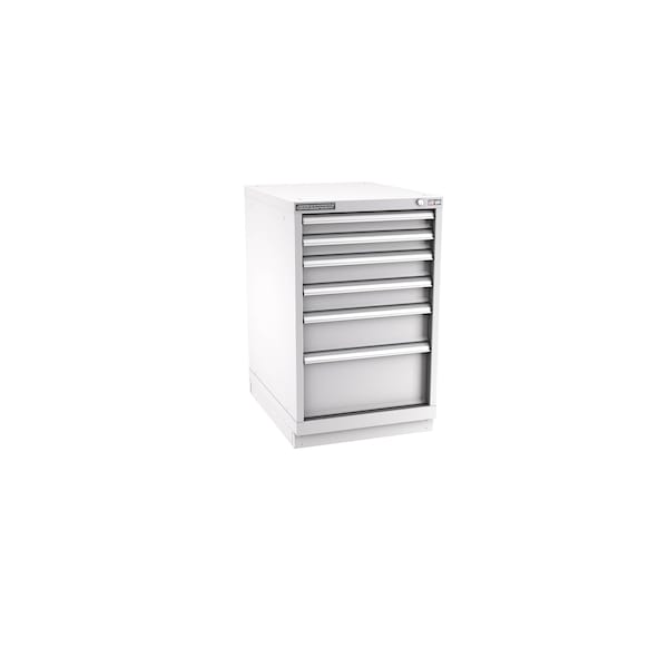 Champion Tool Storage Modular Tool Cabinet, 6 Drawer, Light Gray, Steel, 22 in W x 28-1/2 in D x 36 in H N15000601ILCFTB-LG - main